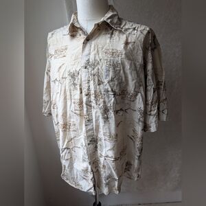 Columbia Fishing Men's XL Button-down Collared Short Sleeve Fish Shirt